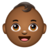 WhatsApp里的宝宝：中黑肤色emoji表情