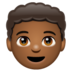 WhatsApp里的男孩：中黑肤色emoji表情