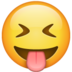 WhatsApp里的眯眼伸舌头笑脸emoji表情