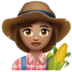 WhatsApp里的女农民：中等肤色emoji表情