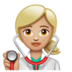 WhatsApp里的女保健员：中浅肤色emoji表情