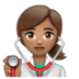 WhatsApp里的女保健员：中等肤色emoji表情