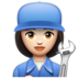 WhatsApp里的女机械工：浅肤色emoji表情