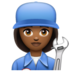 WhatsApp里的女机械工：中等深色肤色emoji表情