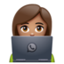 WhatsApp里的女工程师：中等肤色emoji表情