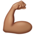 WhatsApp里的屈肌二头肌：中等肤色emoji表情
