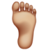 WhatsApp里的脚：中浅肤色emoji表情
