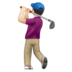 WhatsApp里的个人高尔夫：浅肤色emoji表情
