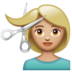 WhatsApp里的理发师：中等浅肤色emoji表情
