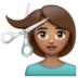 WhatsApp里的理发师：中等肤色emoji表情