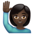 WhatsApp里的举手：深色肤色emoji表情