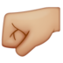 WhatsApp里的左拳：中浅肤色emoji表情