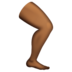 WhatsApp里的腿部：中黑肤色emoji表情