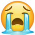 WhatsApp里的大哭的脸emoji表情