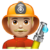 WhatsApp里的男消防员：中浅肤色emoji表情