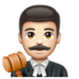WhatsApp里的男法官：浅肤色emoji表情