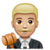 WhatsApp里的男法官：中浅肤色emoji表情