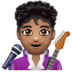WhatsApp里的男歌手：中等肤色emoji表情