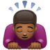 WhatsApp里的男士鞠躬：中黑肤色emoji表情