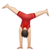 WhatsApp里的侧手翻的男人：浅肤色emoji表情