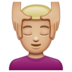 WhatsApp里的男士按摩：中浅肤色emoji表情
