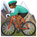 WhatsApp里的山地自行车：中等深色肤色emoji表情