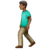 WhatsApp里的行走的男人：中黑肤色emoji表情