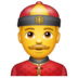 WhatsApp里的戴无檐便帽帽子、瓜皮帽的男人emoji表情
