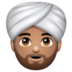 WhatsApp里的戴头巾者：中等肤色emoji表情