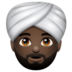 WhatsApp里的戴头巾的人：深色肤色emoji表情