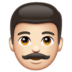 WhatsApp里的男士：浅肤色emoji表情