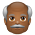 WhatsApp里的老人：中黑肤色emoji表情