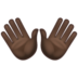 WhatsApp里的张开双手：深色肤色emoji表情