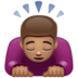 WhatsApp里的鞠躬：中等肤色emoji表情