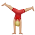 WhatsApp里的侧手翻的人：中浅肤色emoji表情