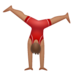WhatsApp里的侧手翻的人：中等肤色emoji表情