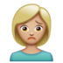 WhatsApp里的人皱眉：中等浅肤色emoji表情