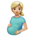 WhatsApp里的孕妇：中浅肤色emoji表情