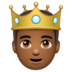 WhatsApp里的王子：中黑肤色emoji表情