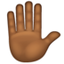 WhatsApp里的举手：中等深色肤色emoji表情