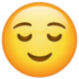 WhatsApp里的松了口气的脸emoji表情