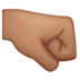 WhatsApp里的右拳：中等肤色emoji表情