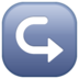 WhatsApp里的左箭头向右弯曲emoji表情