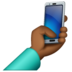 WhatsApp里的自拍：中等深色肤色emoji表情