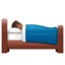 WhatsApp里的卧床者：中黑肤色emoji表情