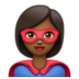 WhatsApp里的超级英雄：中黑肤色emoji表情