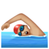 WhatsApp里的游泳者：中等浅肤色emoji表情