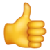 WhatsApp里的竖起大拇指emoji表情