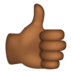 WhatsApp里的竖起大拇指：中黑肤色emoji表情