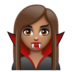 WhatsApp里的吸血鬼：中等肤色emoji表情